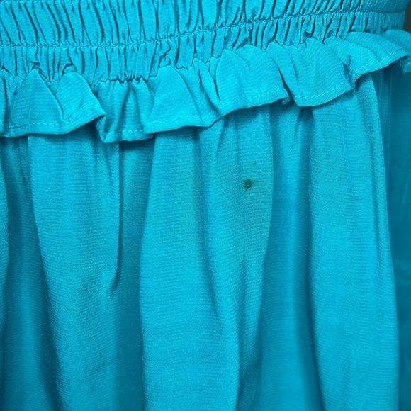 For Love & Lemons × Revolve Off The Shoulder Smocked Blouse in Emerald Size S - Picture 8 of 12